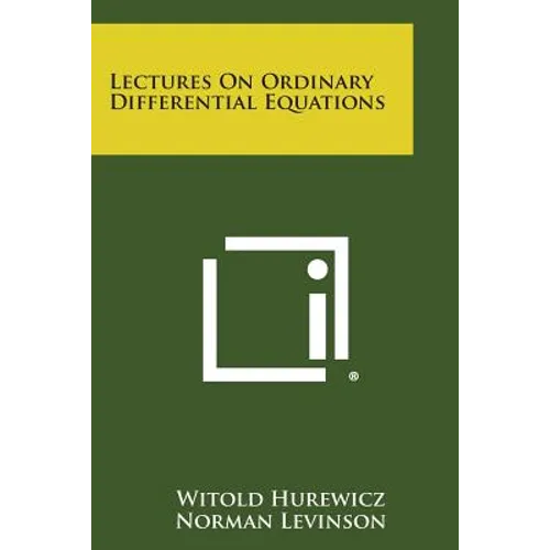 Lectures On Ordinary Differential Equations - Paperback