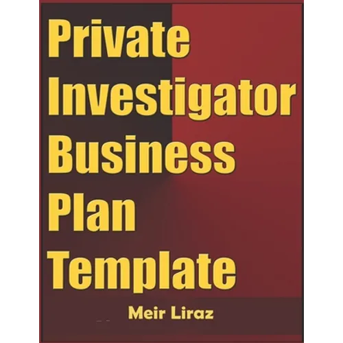Private Investigator Business Plan Template - Paperback