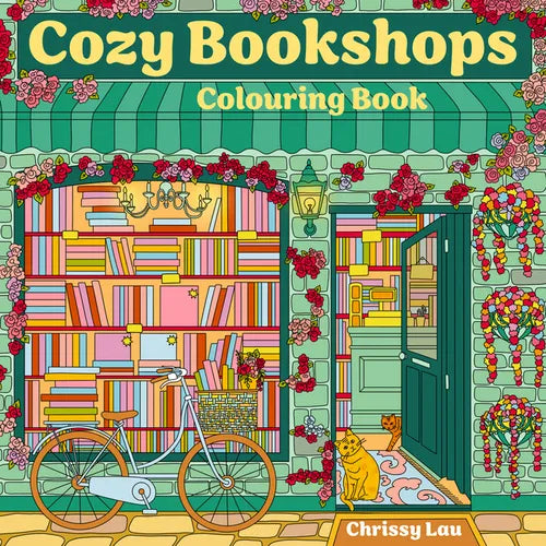 Cozy Bookshops: Colouring Book - Paperback
