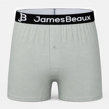 Men's Bamboo Boxer Shorts - Ultra-Soft & Breathable Underwear (Gray)