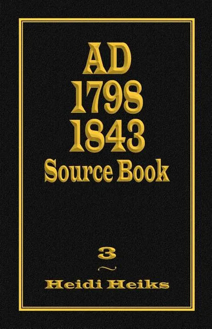 Ad 1798 1843 Source Book - Paperback