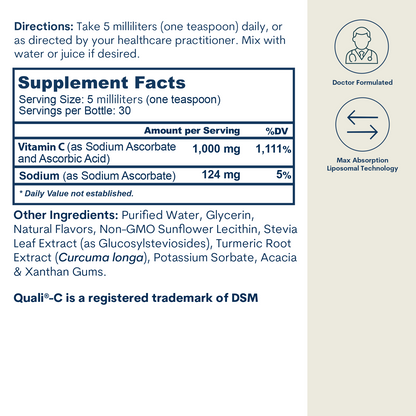 Liposomal Vitamin C - Liquid - Original Orange Formula  (5 FL OZ / 30 Servings)