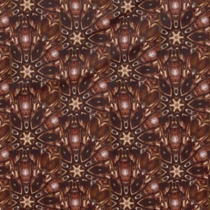 Brown and Beige Star Pattern Beach Towel