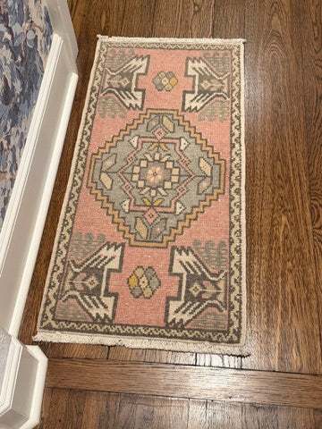 1'8" x 3'5" Small Turkish Rug (1 of 2 matching rugs)