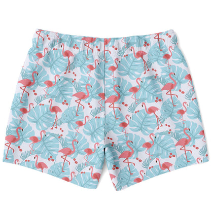 Flamingo Blue Floral Swim Trunks