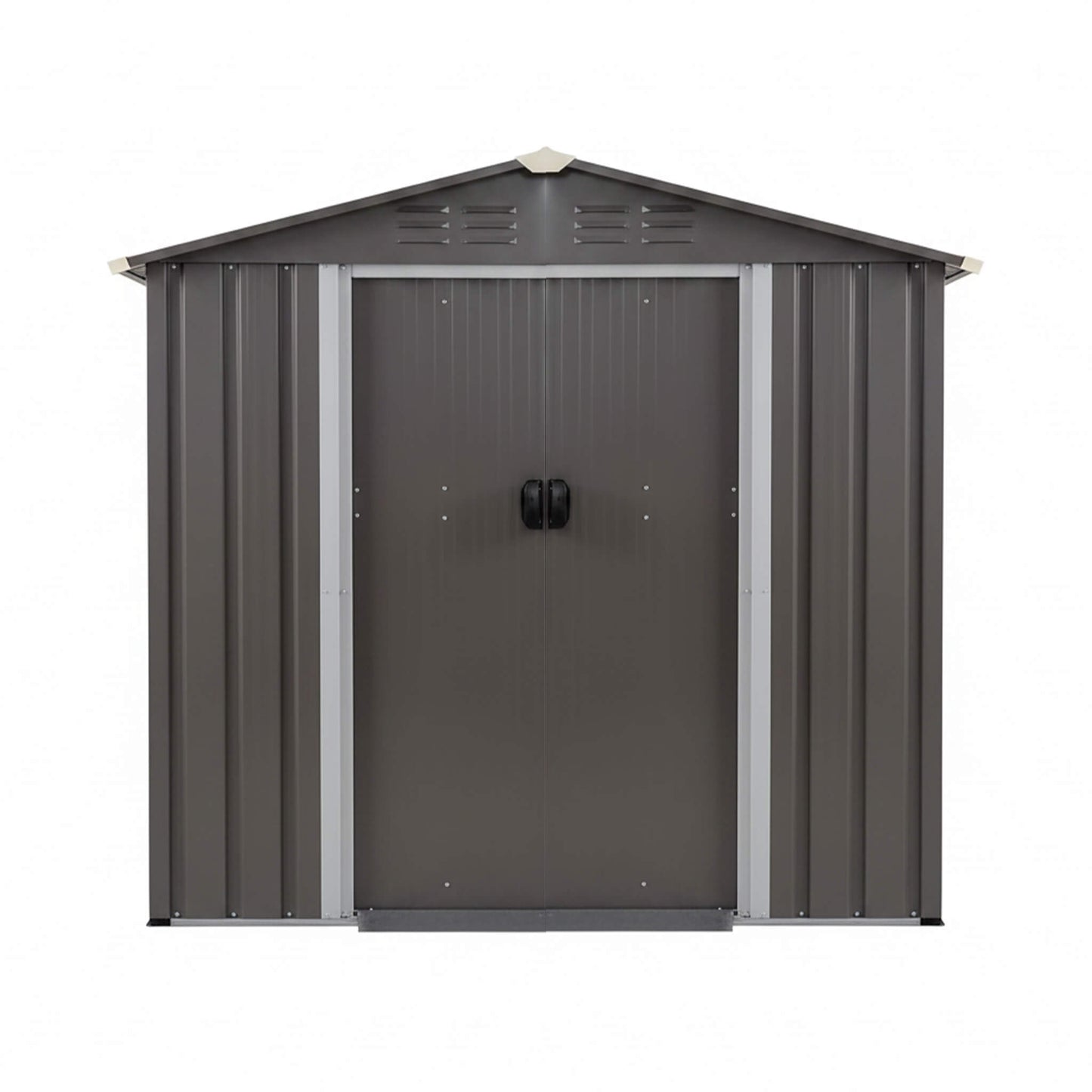 [04X06FT] Alora Outdoor All-Weather Galvanized Metal Storage Shed With Sliding Door (SAK96472)