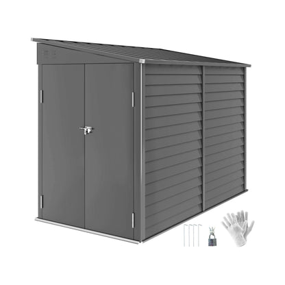 [05X09FT] Alora Heavy-Duty Outdoor Galvanized Steel Storage Shed With Lockable Doors (SAK80637)