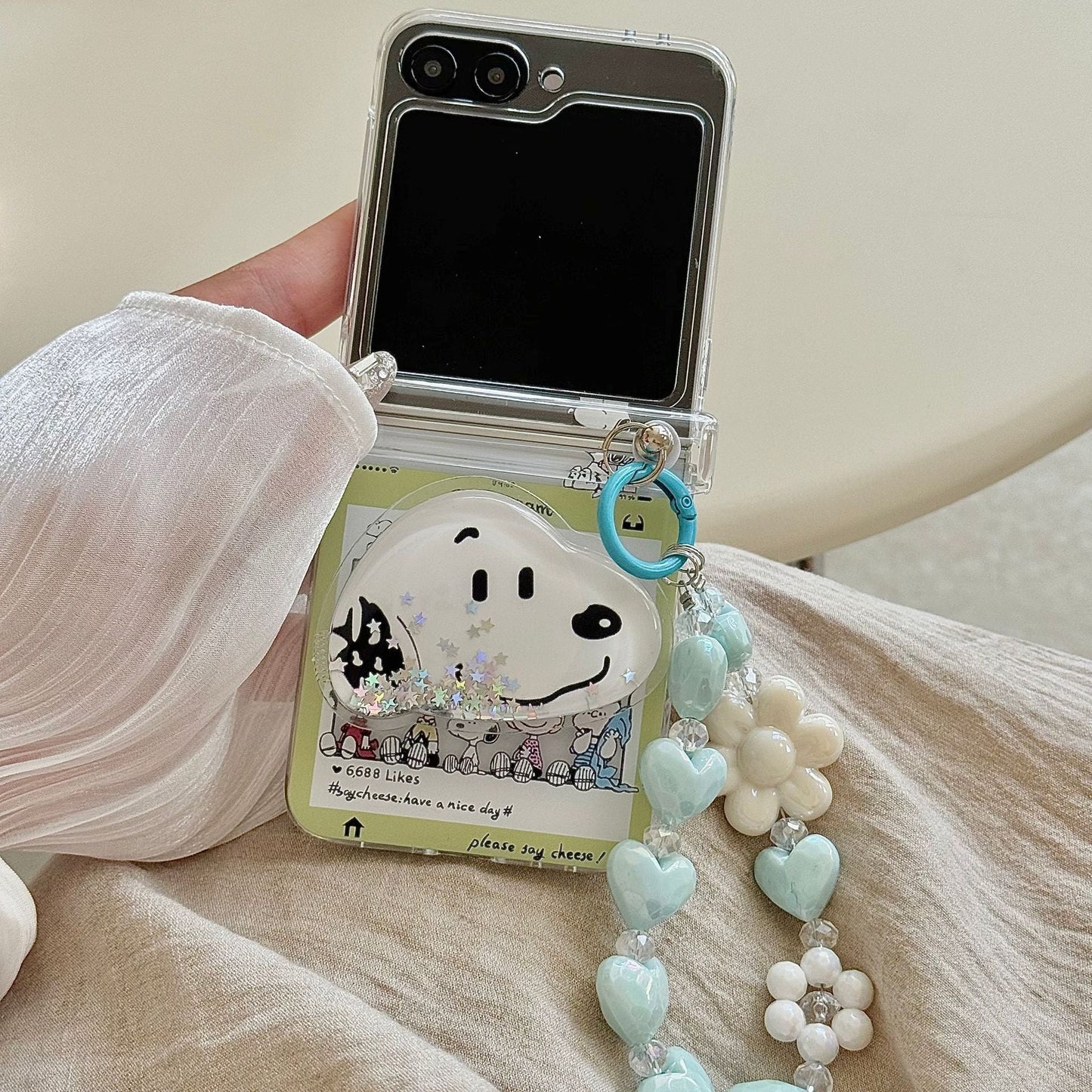 Cartoon Snoopy Samsung Suitable For Zflip7 Phone Case