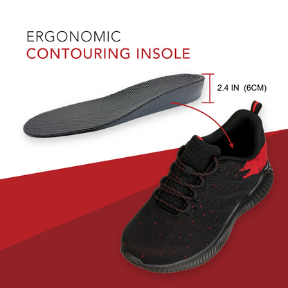 CALTO - Q215 - 2.4 Inches Taller (Black/Red) - Ultra Lightweight