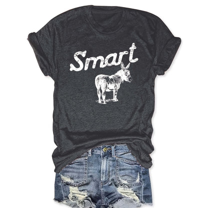 Women's Round Neck Short Sleeve T-Shirt - Casual Summer Top