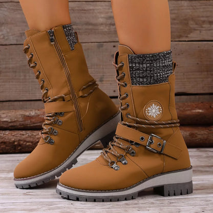 Lace-Up Ankle Combat Boots