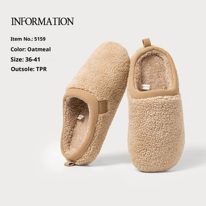 Home Indoor Non-slip Warm Velvet Cotton Slippers Women's