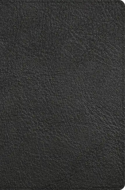 CSB Giant Print Reference Bible, Black Genuine Leather, Indexed - Leather