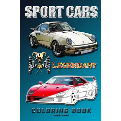 Legendary sports cars 1960-2004.: Coloring book for all ages. - Paperback