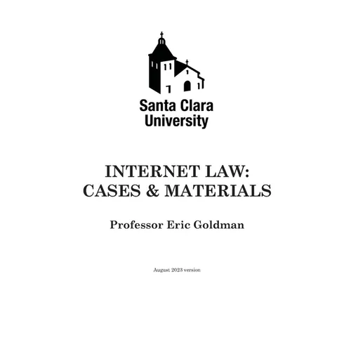 Internet Law: Cases & Materials (2023 Edition) - Paperback