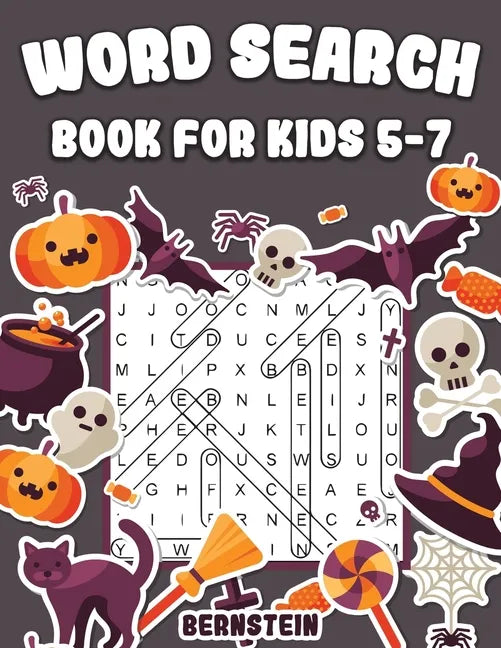Word Search for Kids 5-7: 200 Fun Word Search Puzzles for Kids with Solutions - Large Print - Halloween Edition - Paperback