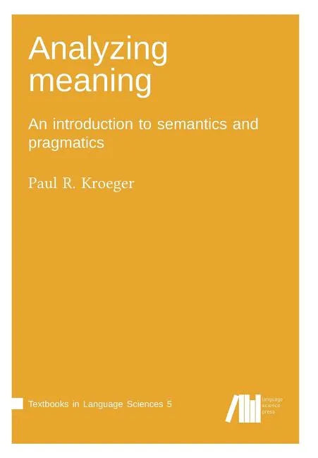 Analyzing meaning - Paperback