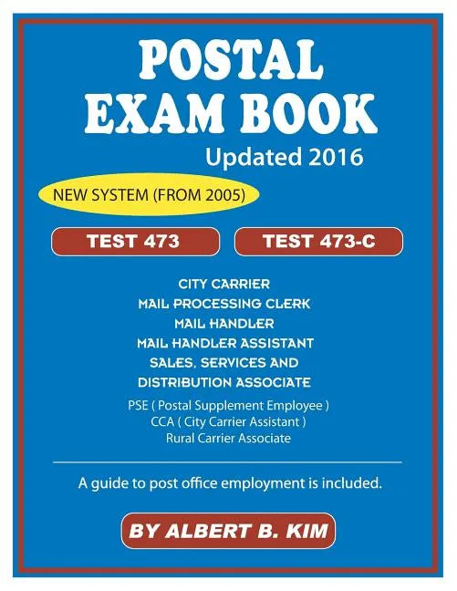 Postal Exam Book: For Test 473 and 473-C - Paperback