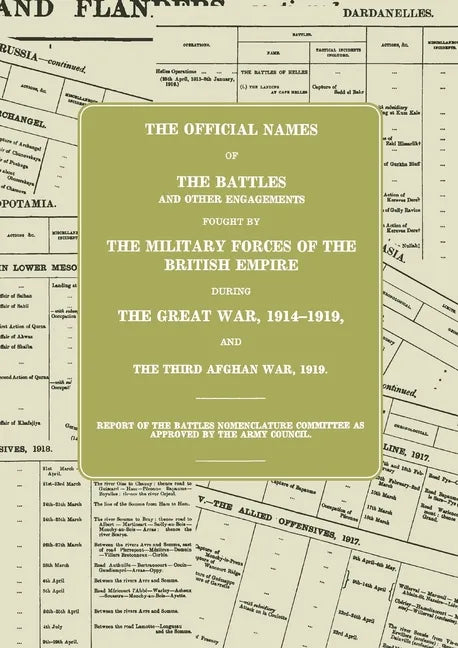 The Great War: Battles Nomenclature Committee Report - Paperback
