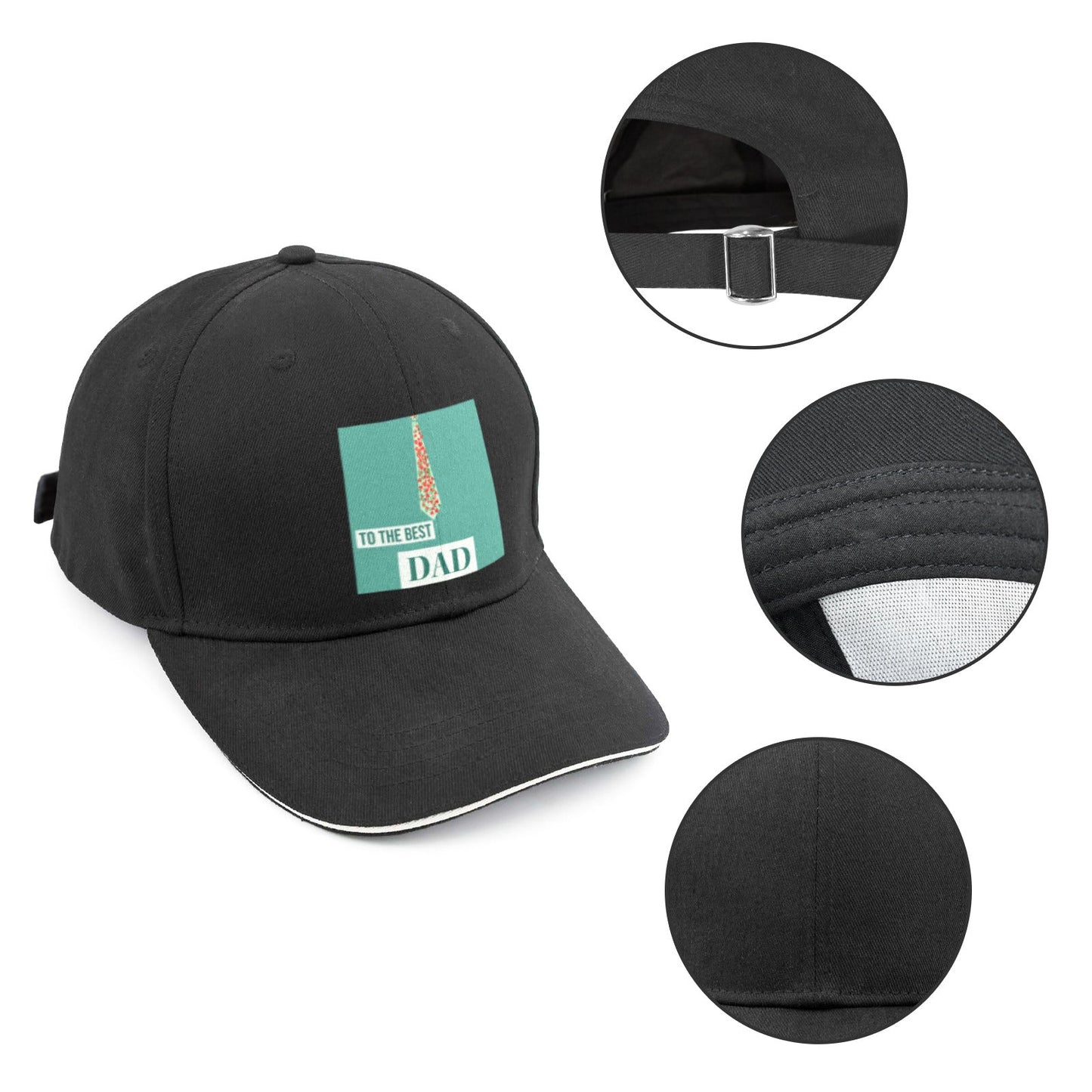 Best Dad Ever Polka Dots Sandwich Peak Cap (Made in USA)
