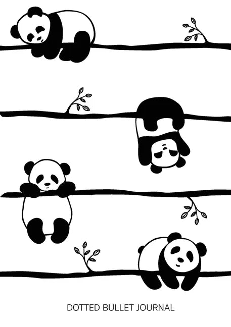 Cute Pandas - Dotted Bullet Journal: Medium A5 - 5.83X8.27 - Paperback