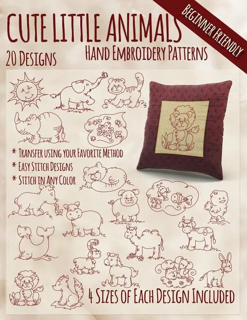Cute Little Animals Hand Embroidery Designs - Paperback
