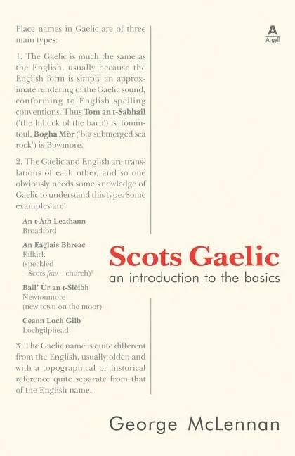 Scots Gaelic: an introduction to the basics - Paperback