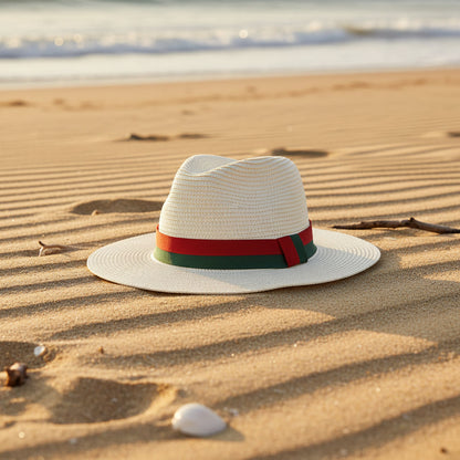 Plain Straw Sun Hat – Unisex Beach & Outdoor Wide Brim
