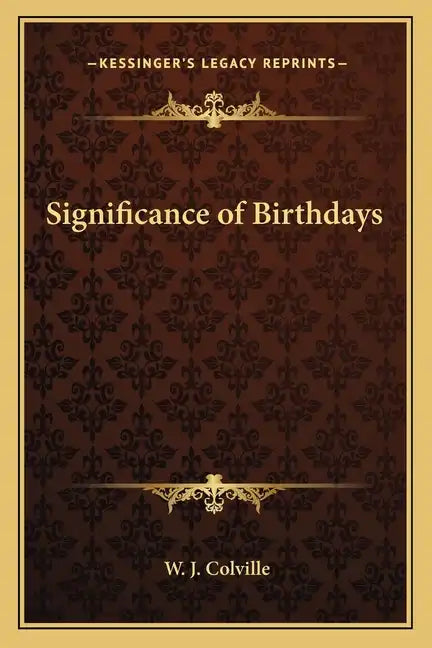 Significance of Birthdays - Paperback