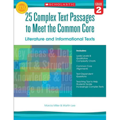 25 Complex Text Passages to Meet the Common Core: Literature and Informational Texts, Grade 2 - Paperback