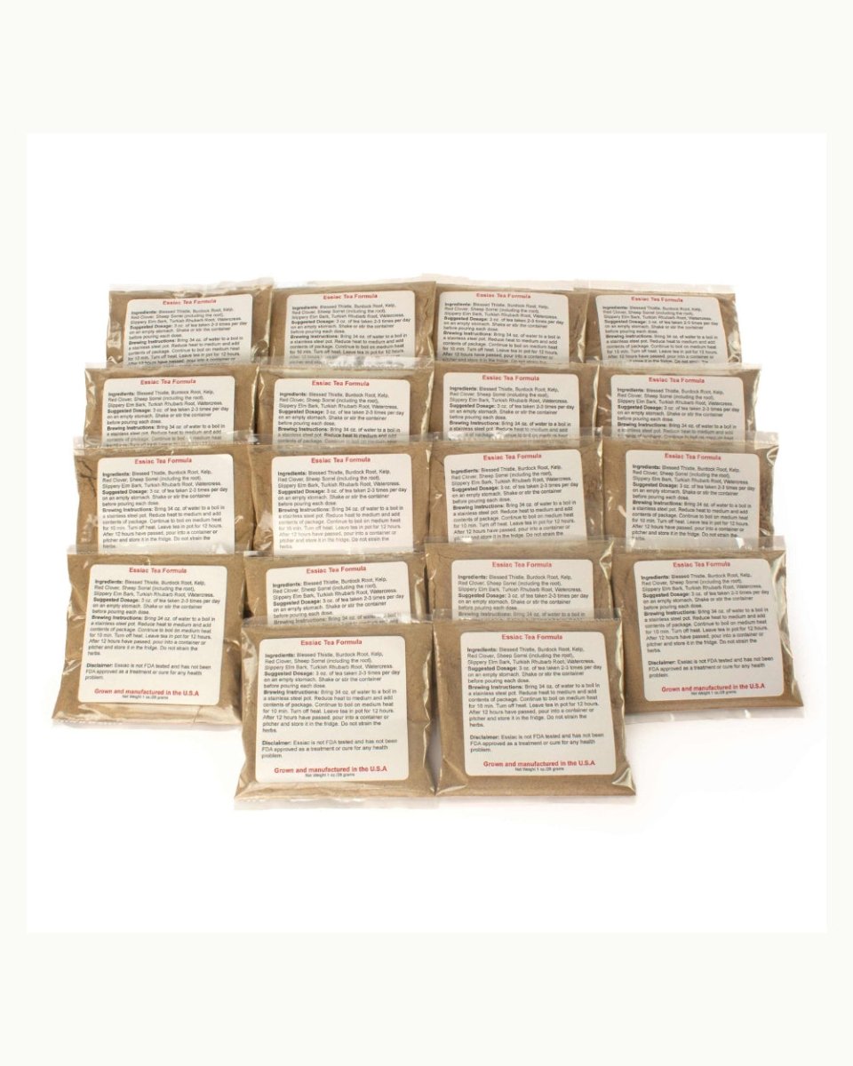 1 lb. 2 oz. of Essiac in EIGHTEEN (18) 1 oz. packets (2-3 Month One Adult Supply)