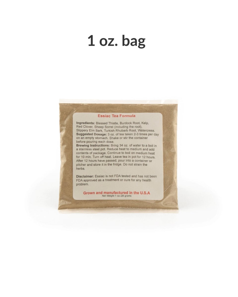 1 lb. 2 oz. of Essiac in EIGHTEEN (18) 1 oz. packets (2-3 Month One Adult Supply)