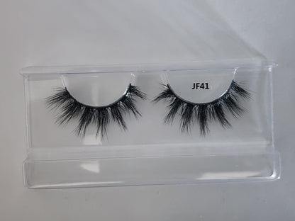 Fake Mink Eye Lash with Custom Eyelash Box 3D  Fluffy Mink Eyelash Full Strip Eye Lashes with applicator