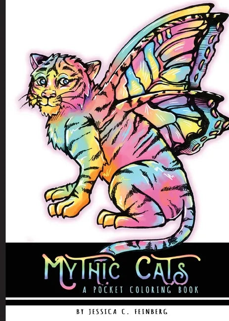 Mythic Cats Pocket Coloring Book - Paperback