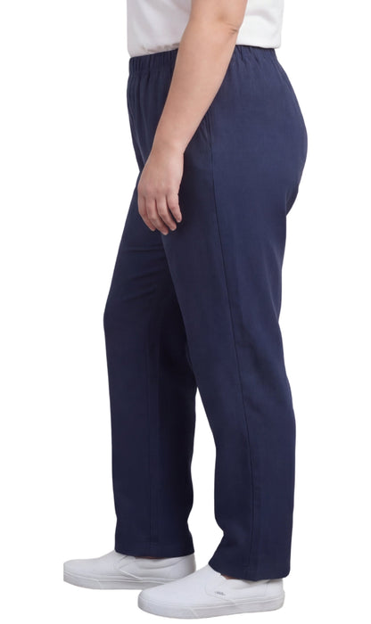 Women's Lightweight Pull-On Denim Jeans — Elastic Waist No Zipper