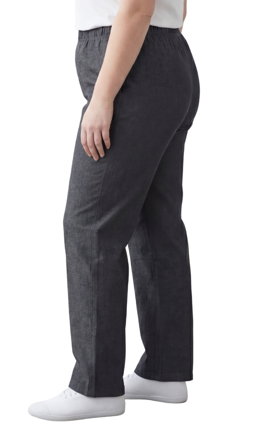 Women's Lightweight Pull-On Denim Jeans — Elastic Waist No Zipper
