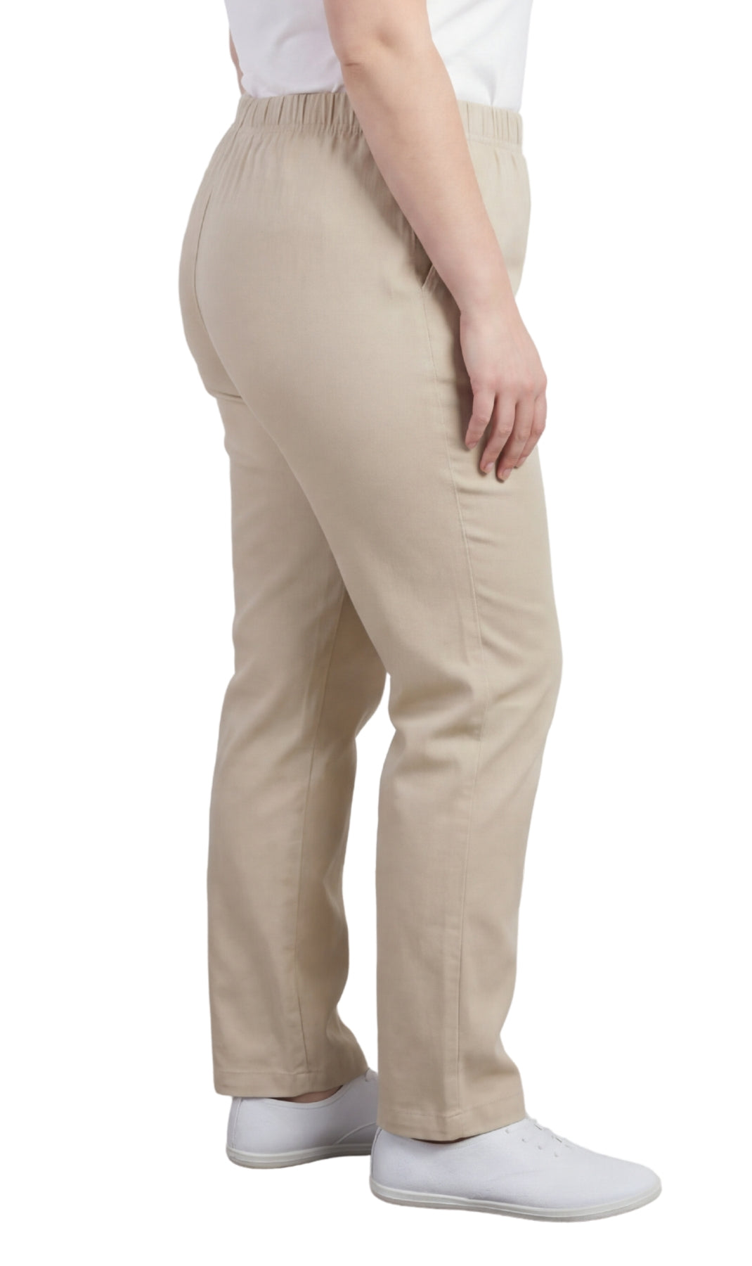 Women's Lightweight Pull-On Denim Jeans — Elastic Waist No Zipper