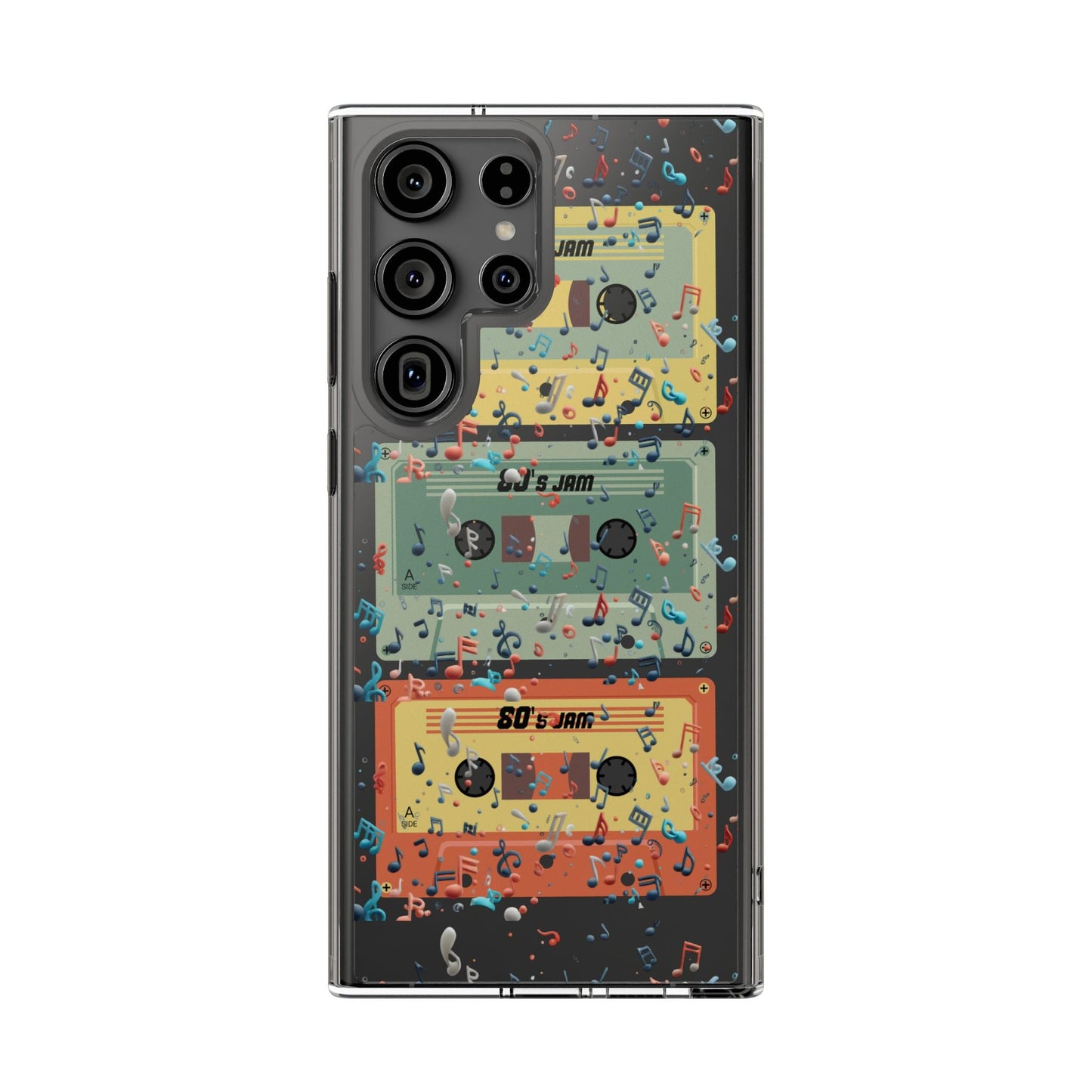80's Jam Cassette Tapes Clear Mobile Phone Case