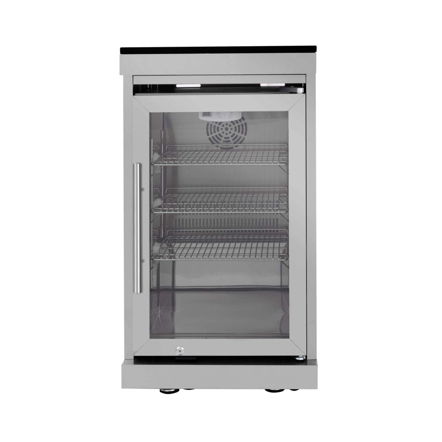 Castelle Flame Blaze 108-Inch 6-Burner 85K BTU Deluxe Stainless Steel Liquid Propane Outdoor Kitchen Grill Island With Wine Cooler, Rotisserie, Cabinets, And Granite Countertops (SAK58310)
