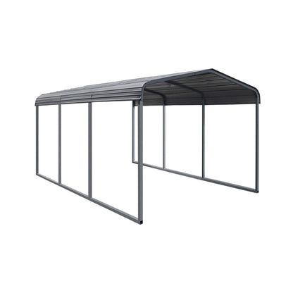 [10X15FT] Alora Large Heavy-Duty Outdoor Metal Carport For Cars, Trucks And Boats (SAK95738)