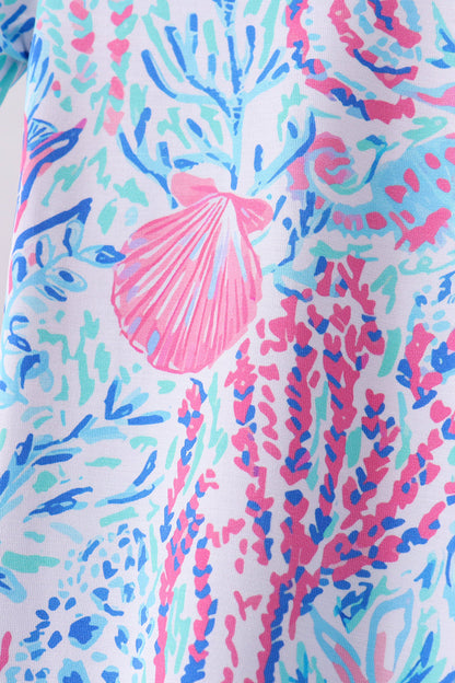Marine creature bamboo pajama set