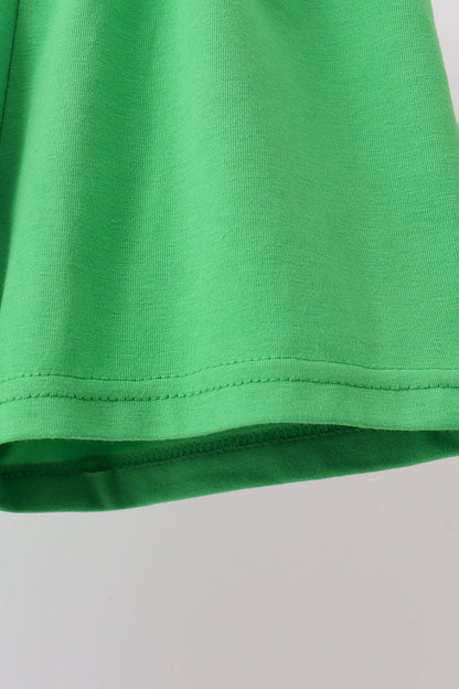 Green golf print shorts set