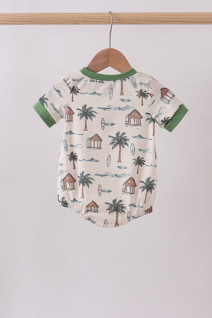 Green beach print bubble