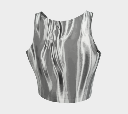 Women's Molten Silver Athletic Crop Top