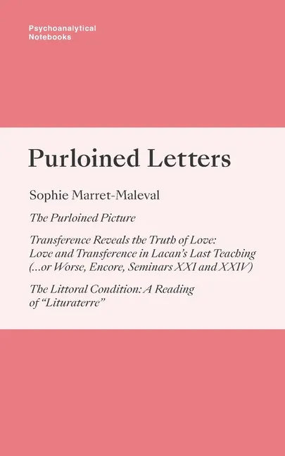 Psychoanalytical Notebooks: Purloined Letters - Paperback