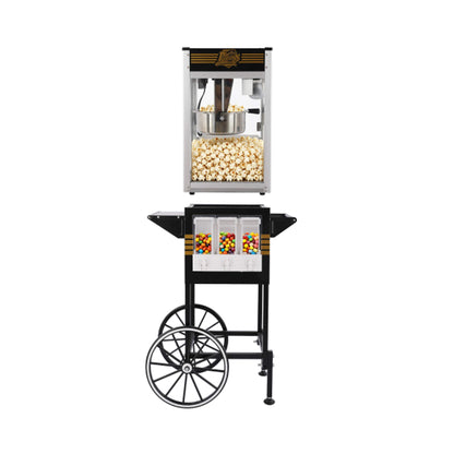 12-Ounce Commercial Retro Popcorn Machine Cart With Candy Boxes (SAK80954)