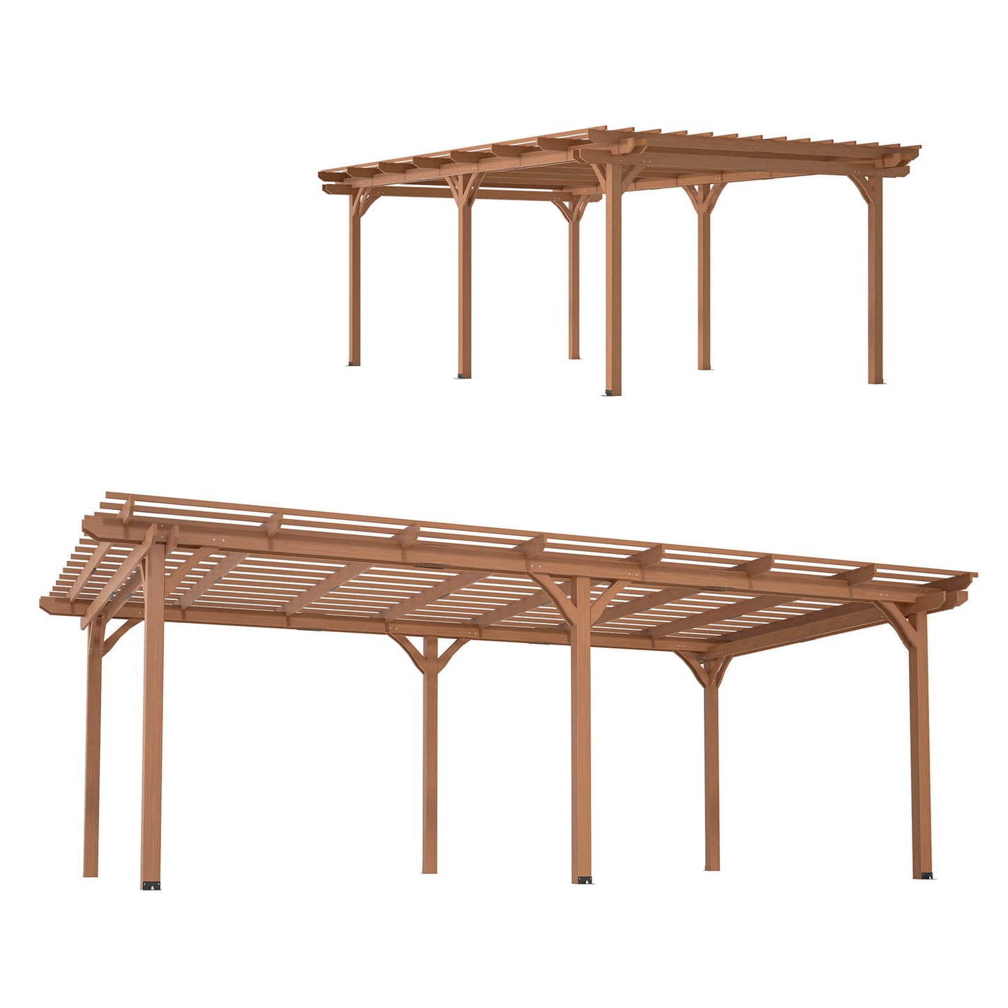 [12X16FT] Alora Extra-Large Outdoor Wooden Waterproof Grape Pergola (SAK76476)