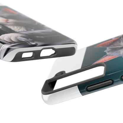 Cool Cat in Leather Jacket Driving Car Mobile Phone Case