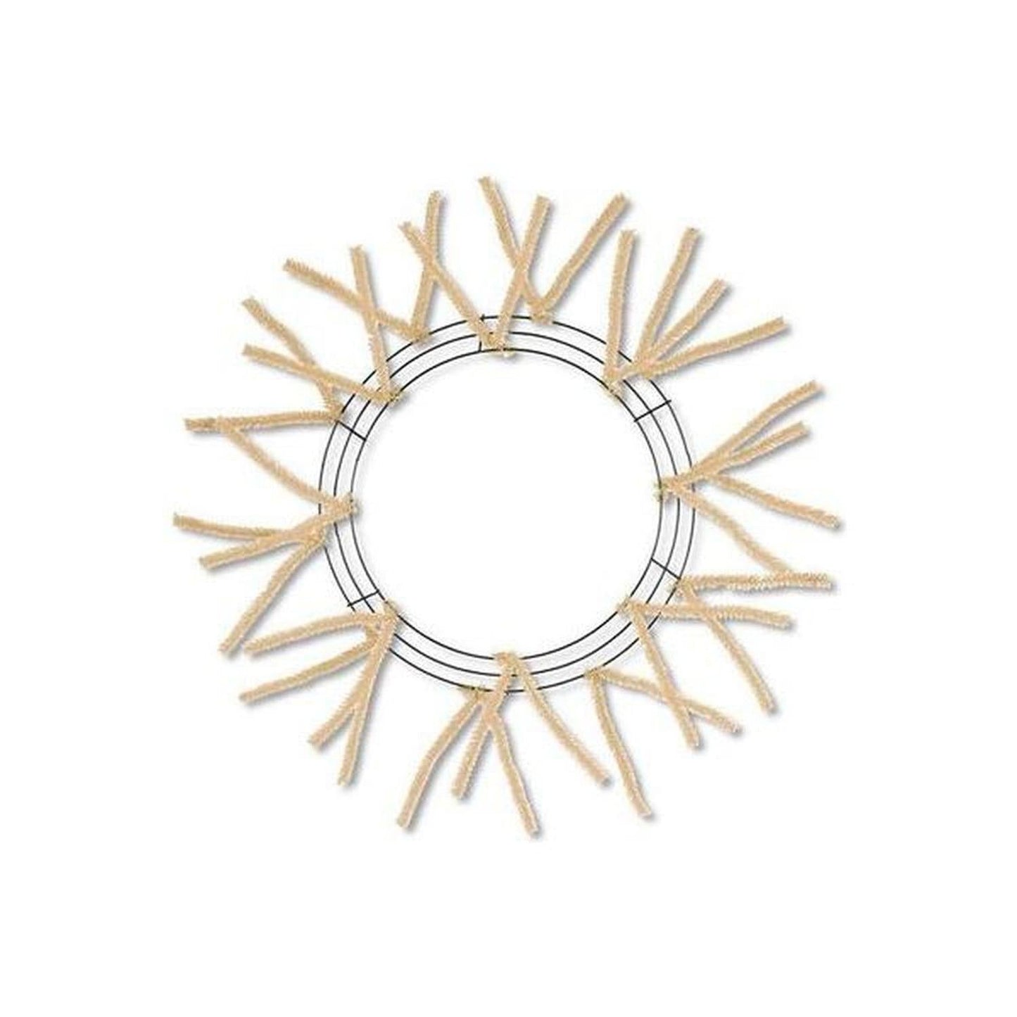 15-24" Pencil Work Wreath Form: Burlap