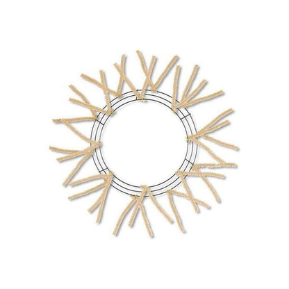 15-24" Pencil Work Wreath Form: Burlap